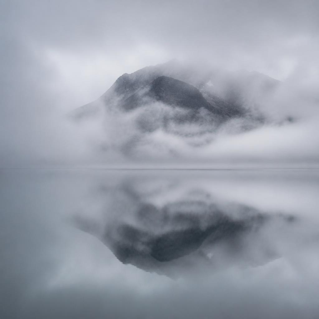 Stille Wasseroberfläche mit feinen konzentrischen Kreisen